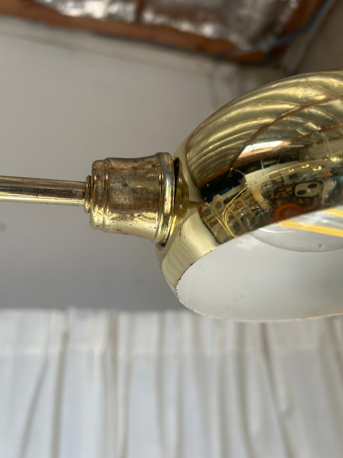 Mid Century Modern Brass 5-Arm Dimmer Spider Floor Lamp