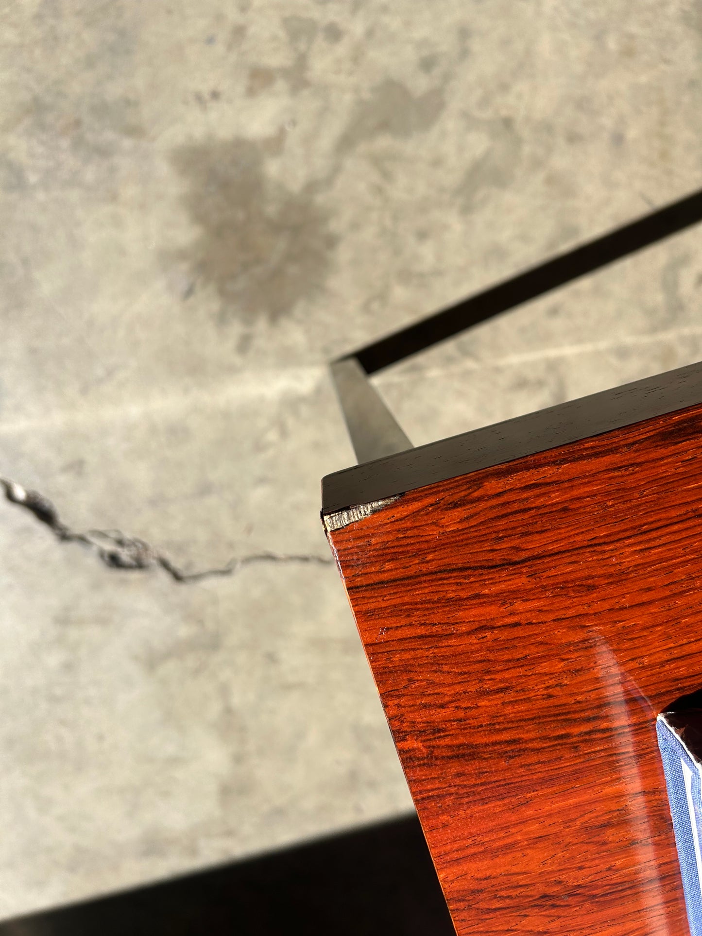 MCM Rosewood and Chrome Floating Coffee Table, Circa 1960s