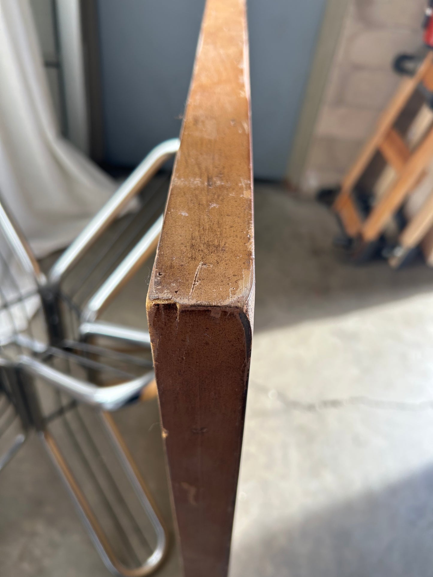 Vintage Carved Faux Bois Barbed Wire Mirror, Circa 1970s