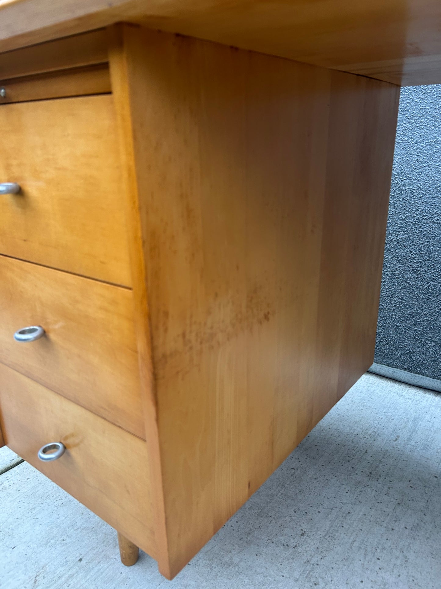 Paul McCobb for Winchendon Maple Double Pedestal Desk, Circa 1950s