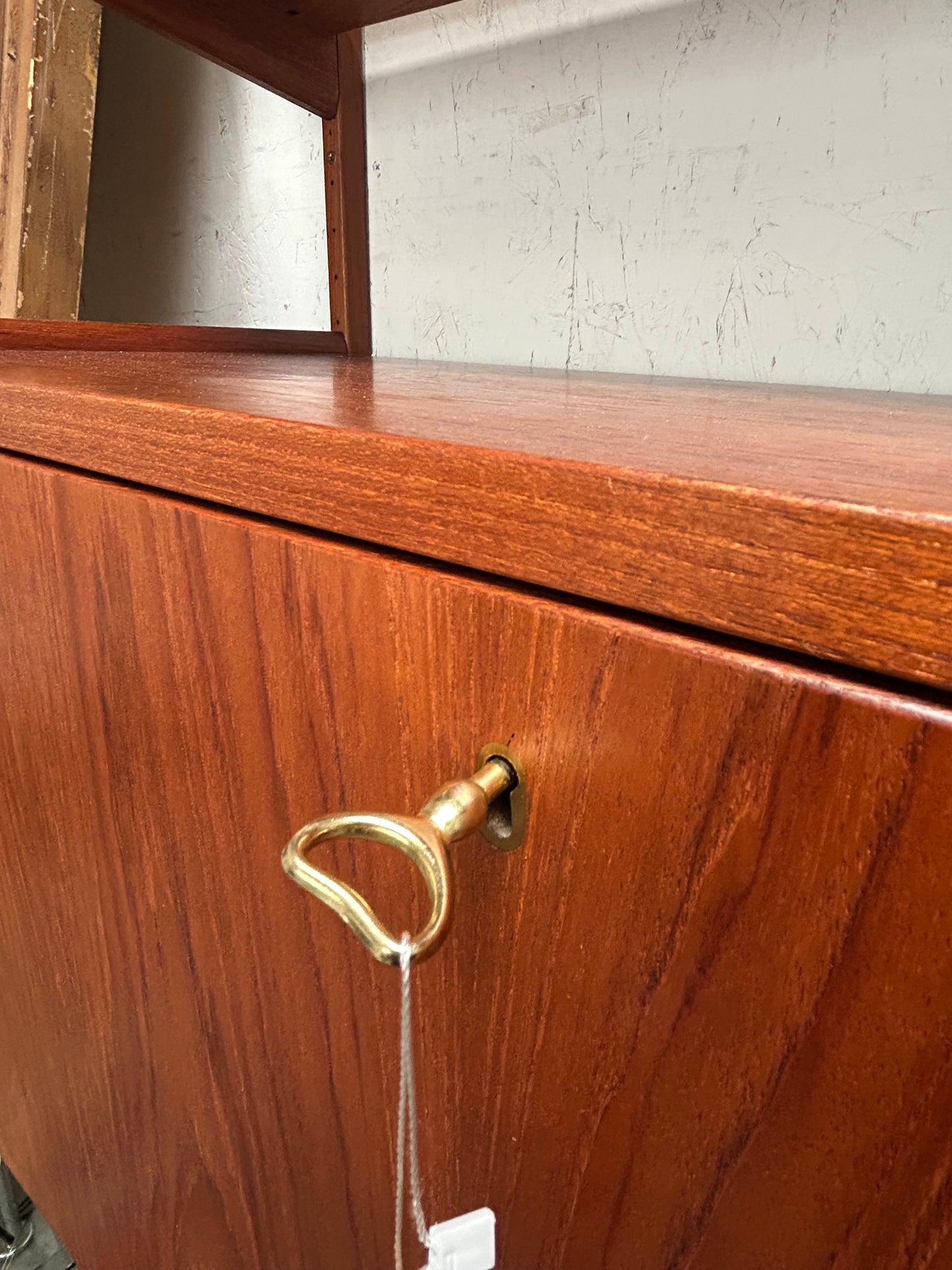 2-3 Bay Pega Teak Modular Wall Unit by Juul Christensen, Imported by Scandiline, Circa 1970s