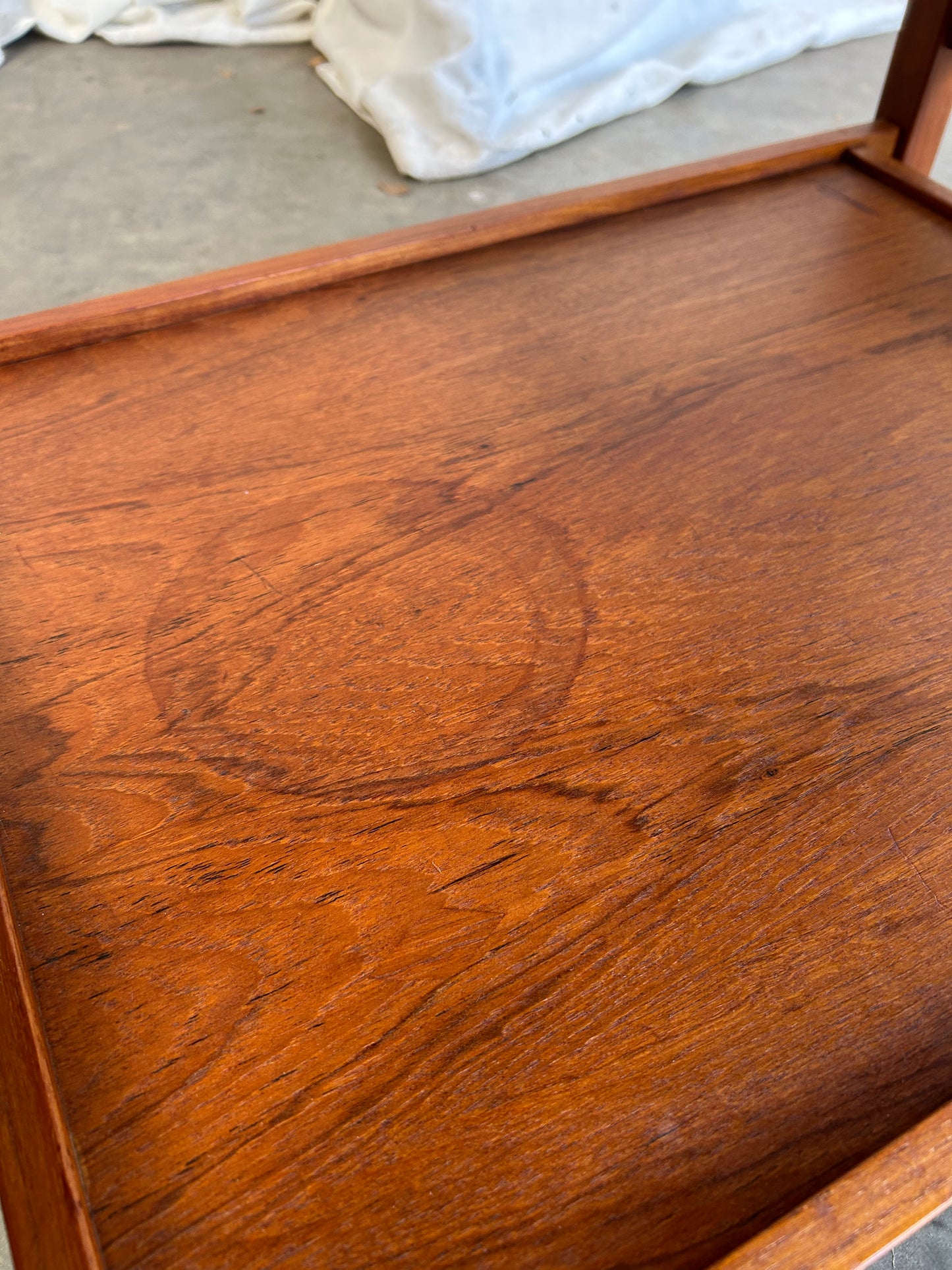 Teak Side Table Beverage Cart on Castors, Circa 1970s