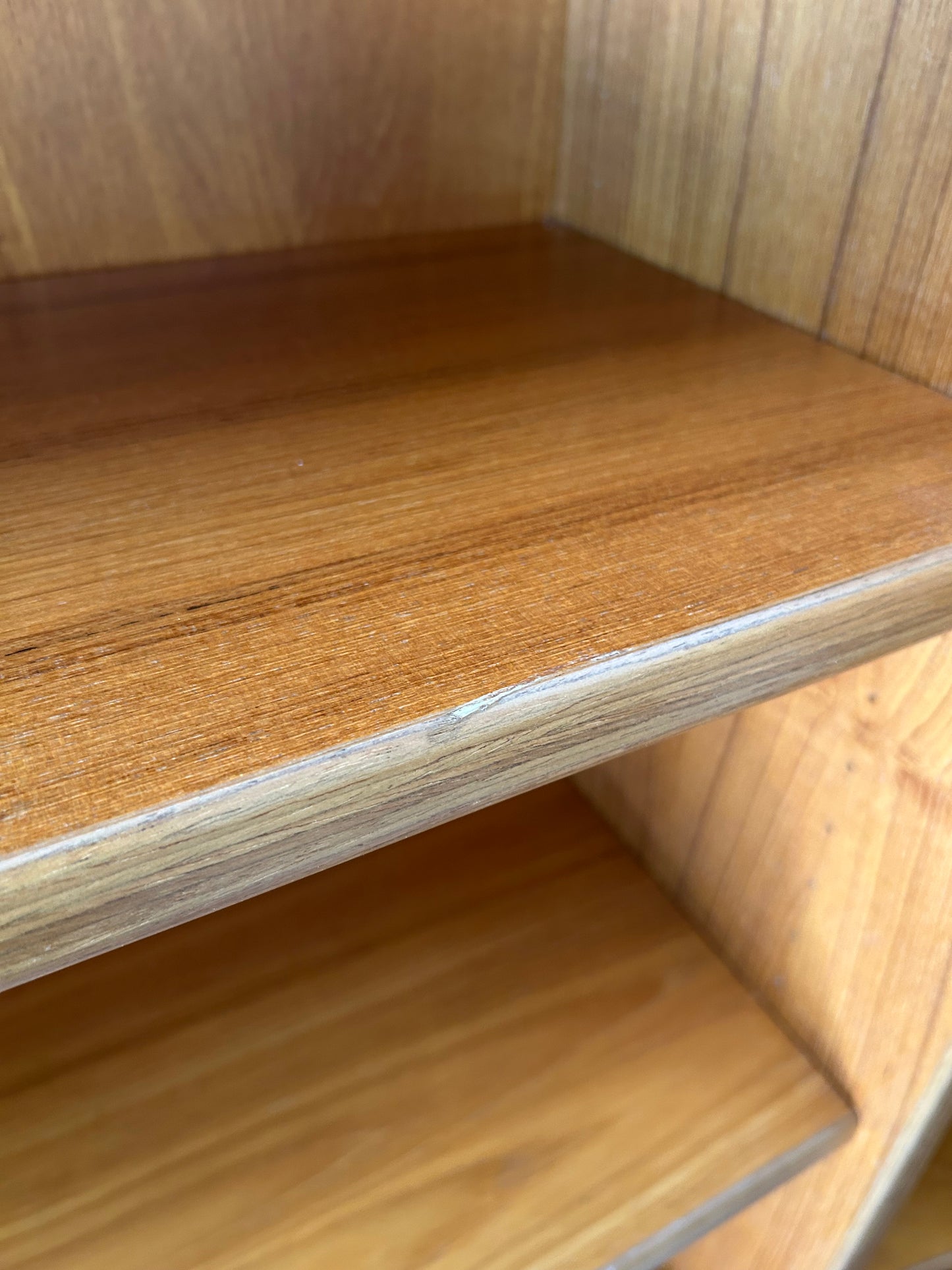 Danish Mid-Century Curved Modular Teak Corner Shelving Unit, Set of 3