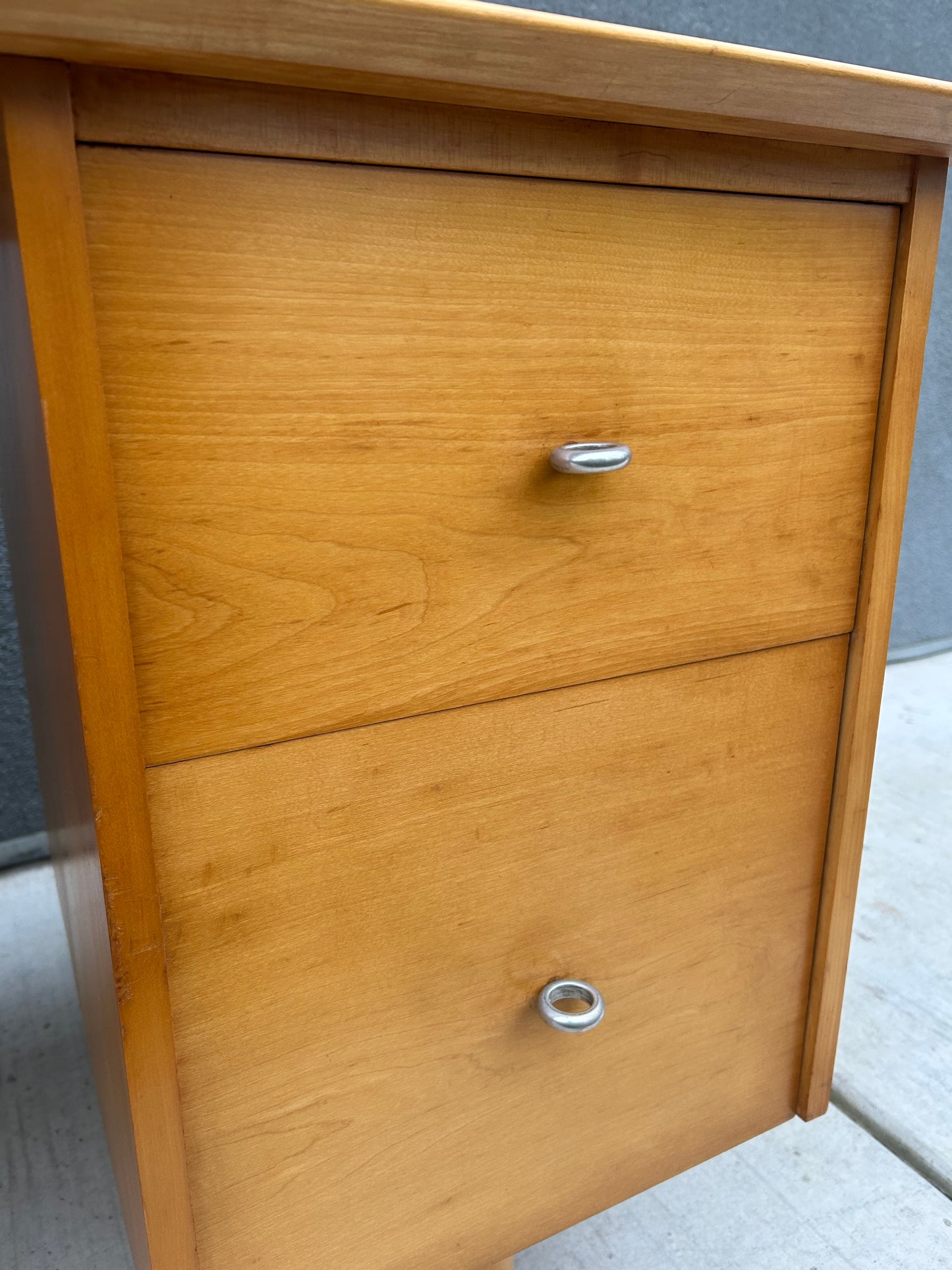 Paul McCobb for Winchendon Maple Double Pedestal Desk, Circa 1950s