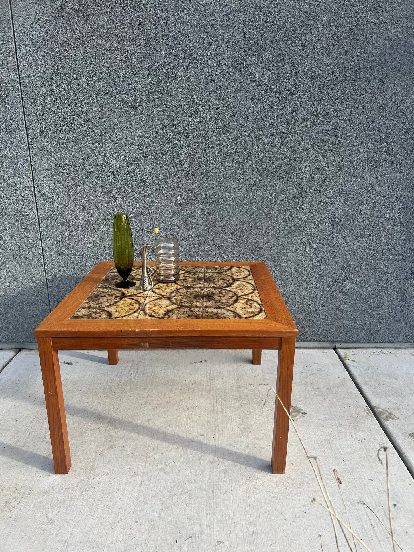 Tiled Teak Danish MCM Coffee Table, Circa 1960s