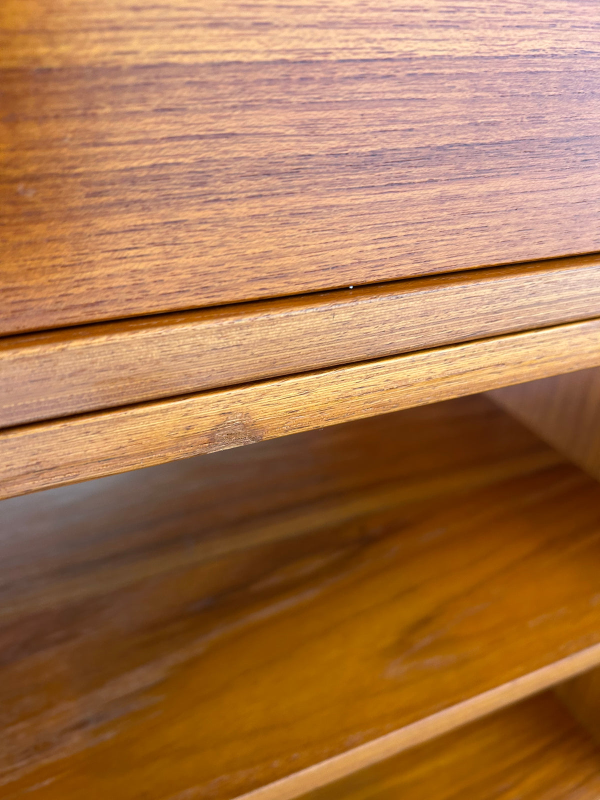 Danish Style Teak Modular Media Record Console Desk