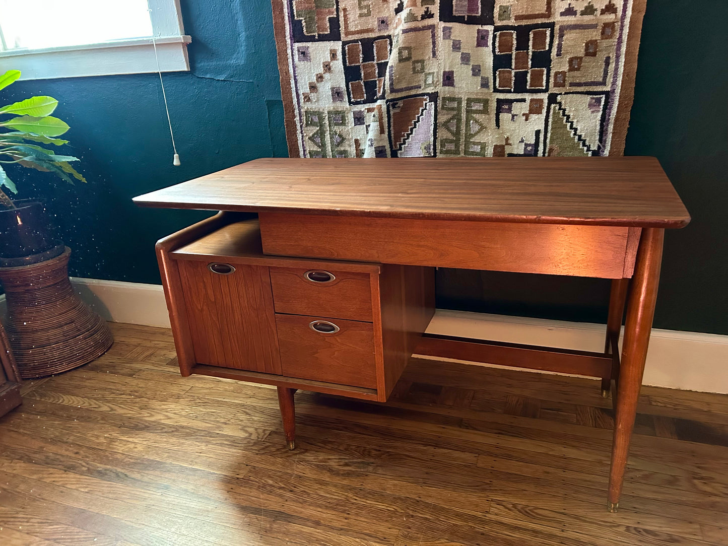 Mid-Century Modern Walnut Writing Desk by Mainline