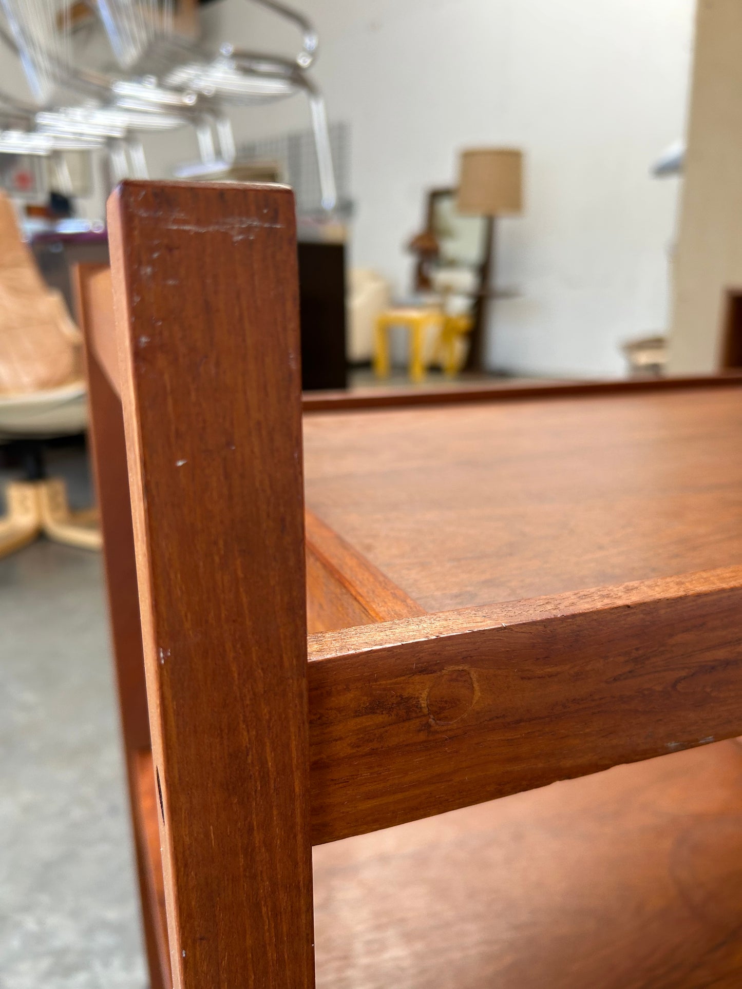 Teak Side Table Beverage Cart on Castors, Circa 1970s