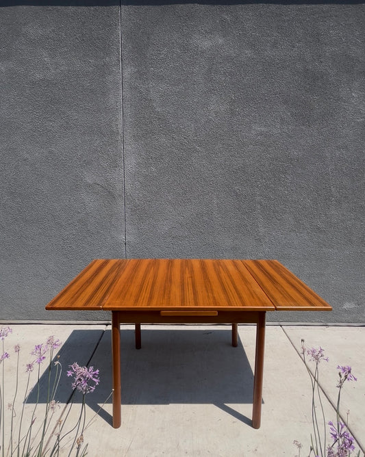 Teak Extendable Danish Style Dining Table, Circa 1980s