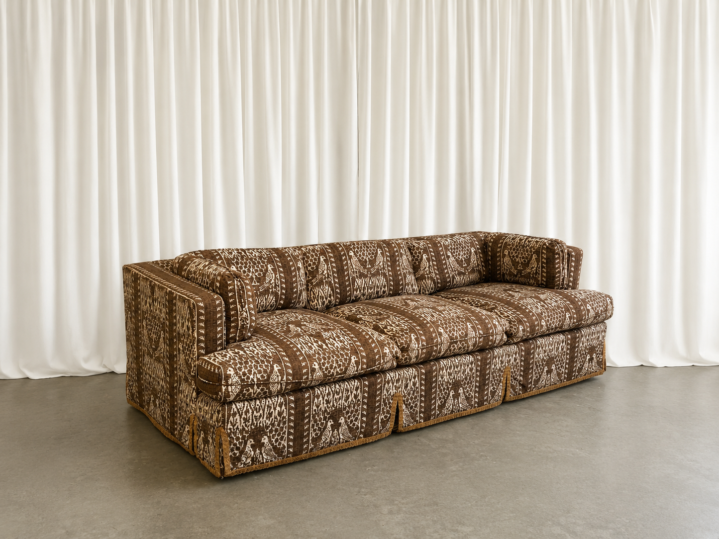 Vintage Batik Mid Century Sofa by Drexel, Circa 1960s