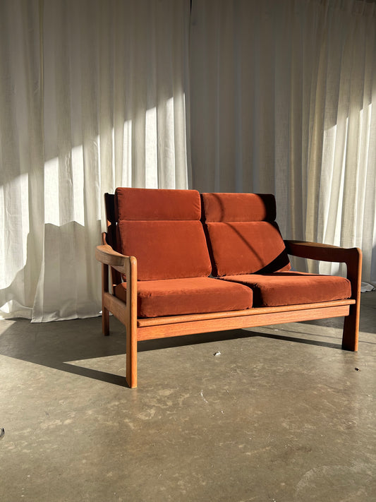 Refinished Danish Style Solid Teak 2-Seater Sofa by KD Furniture, Circa 1970s