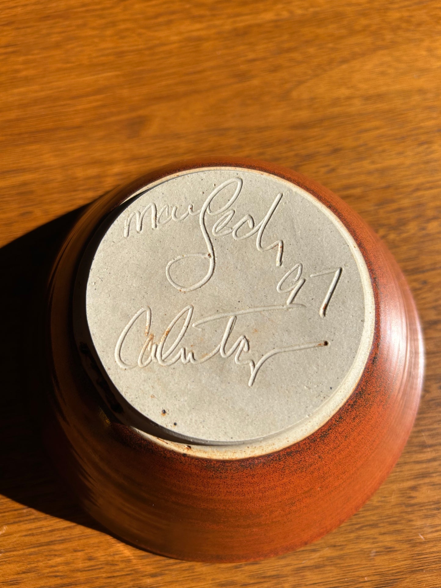 Handmade Abstract Metal Zig Zag Plant Stand or Bowl Pedestal, Bowl Included