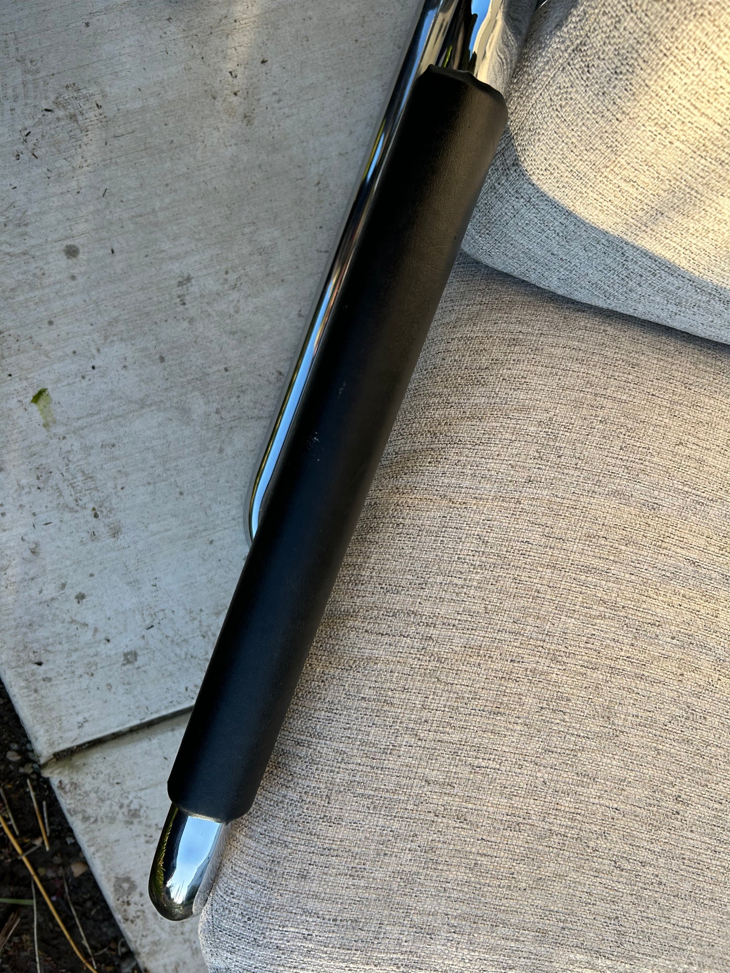 Mid Century Chrome Cantilever Lounge Chair, Circa 1970s