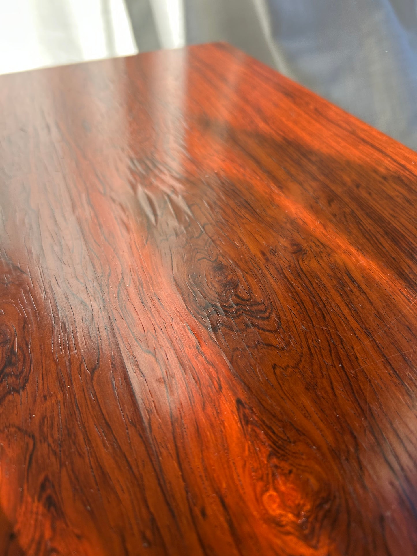 MCM Rosewood and Chrome Floating Coffee Table, Circa 1960s