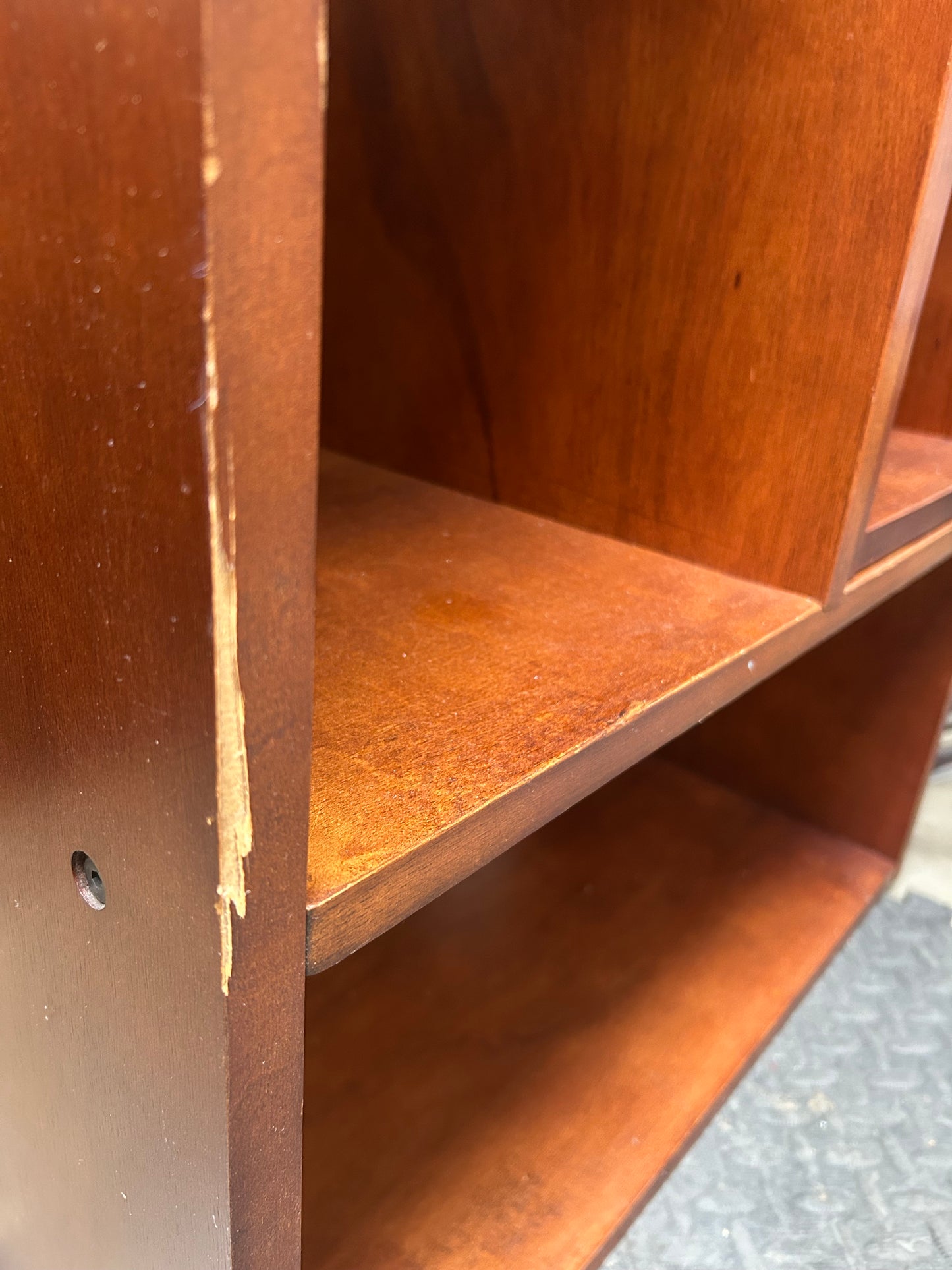 Set of 2 Modular Wood Vintage Puzzle Shelves