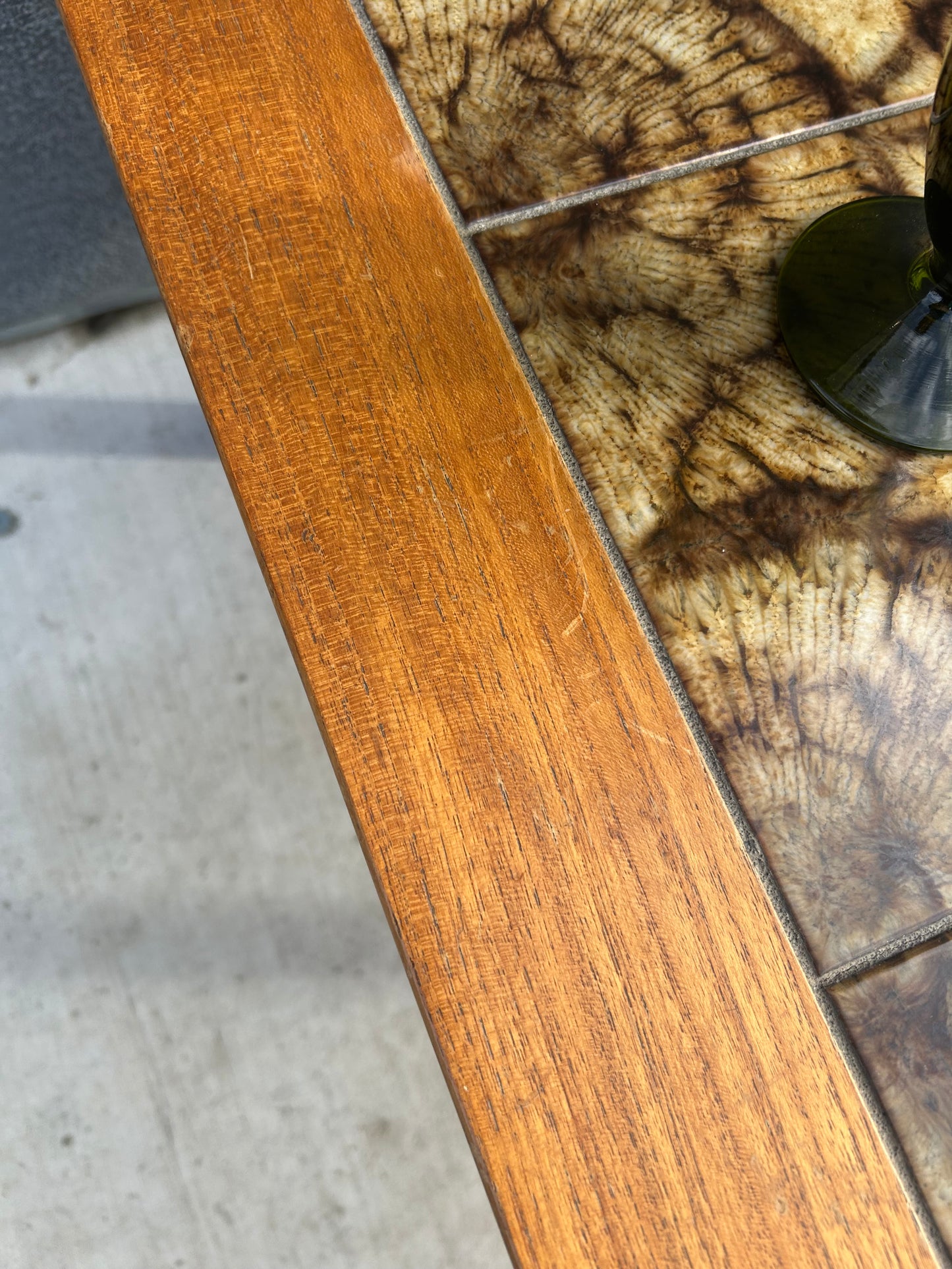 Tiled Teak Danish MCM Coffee Table, Circa 1960s