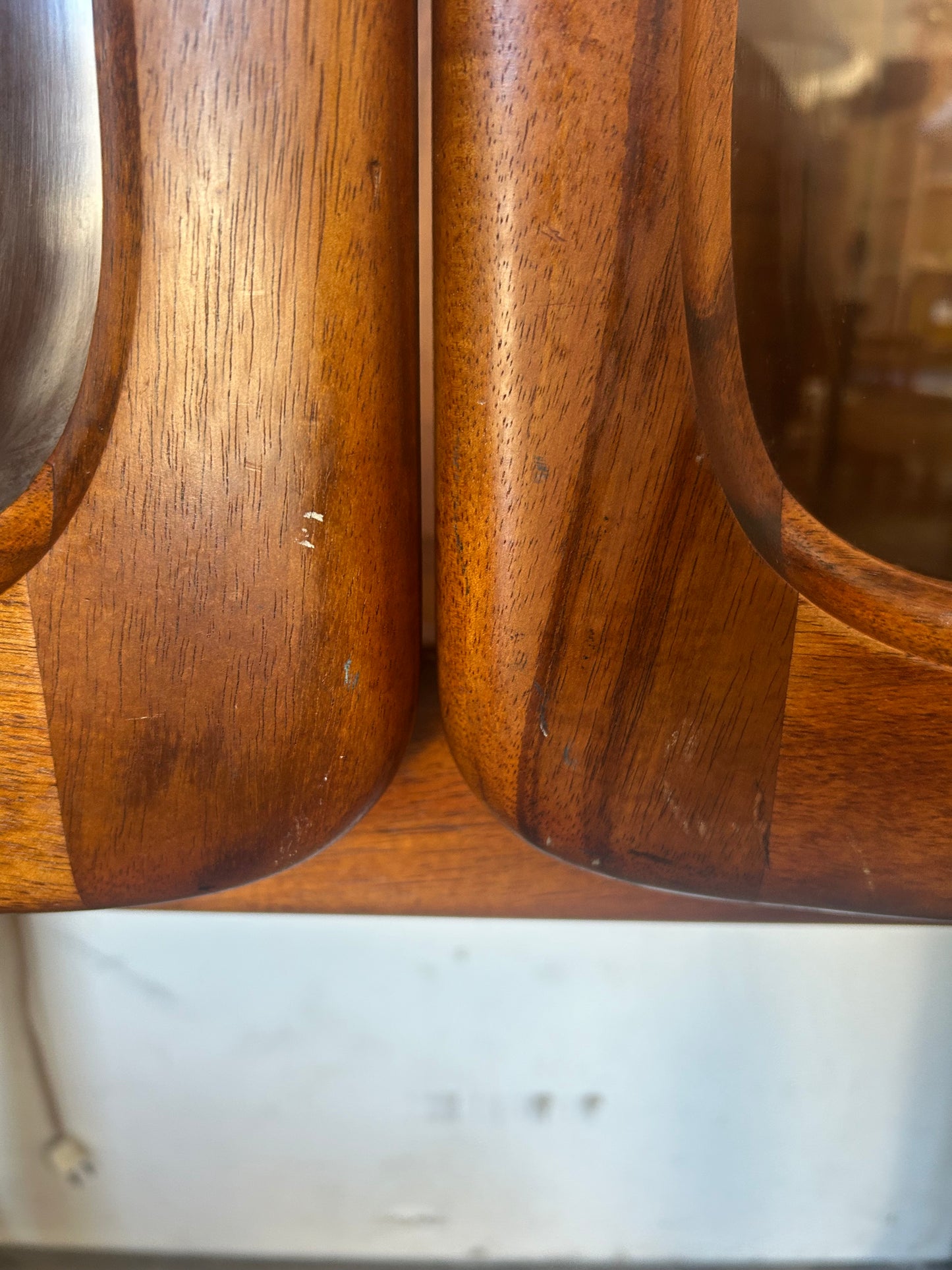 Art Deco Sculptural Walnut Curio Hutch
