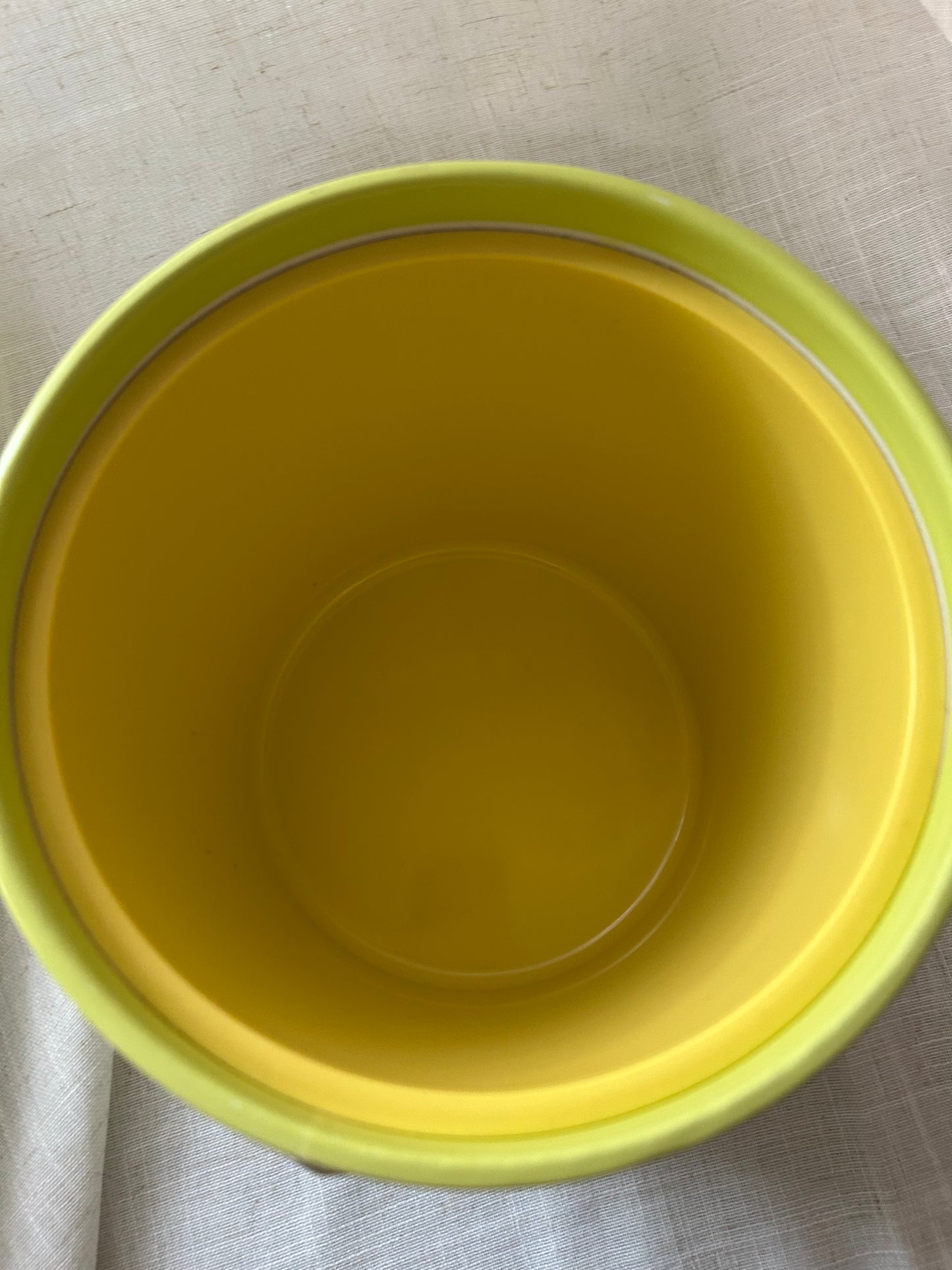 Vintage MCM Neon Yellow Acrylic Ice Bucket/Wine Chiller
