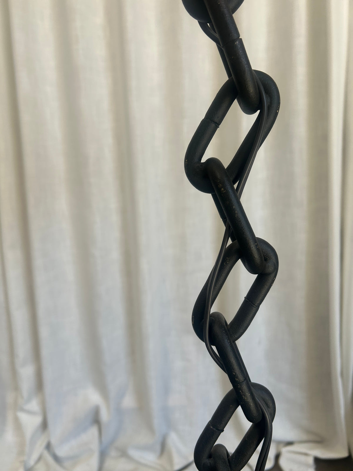 Brutalist Sculptural Chain Link Floor Lamp