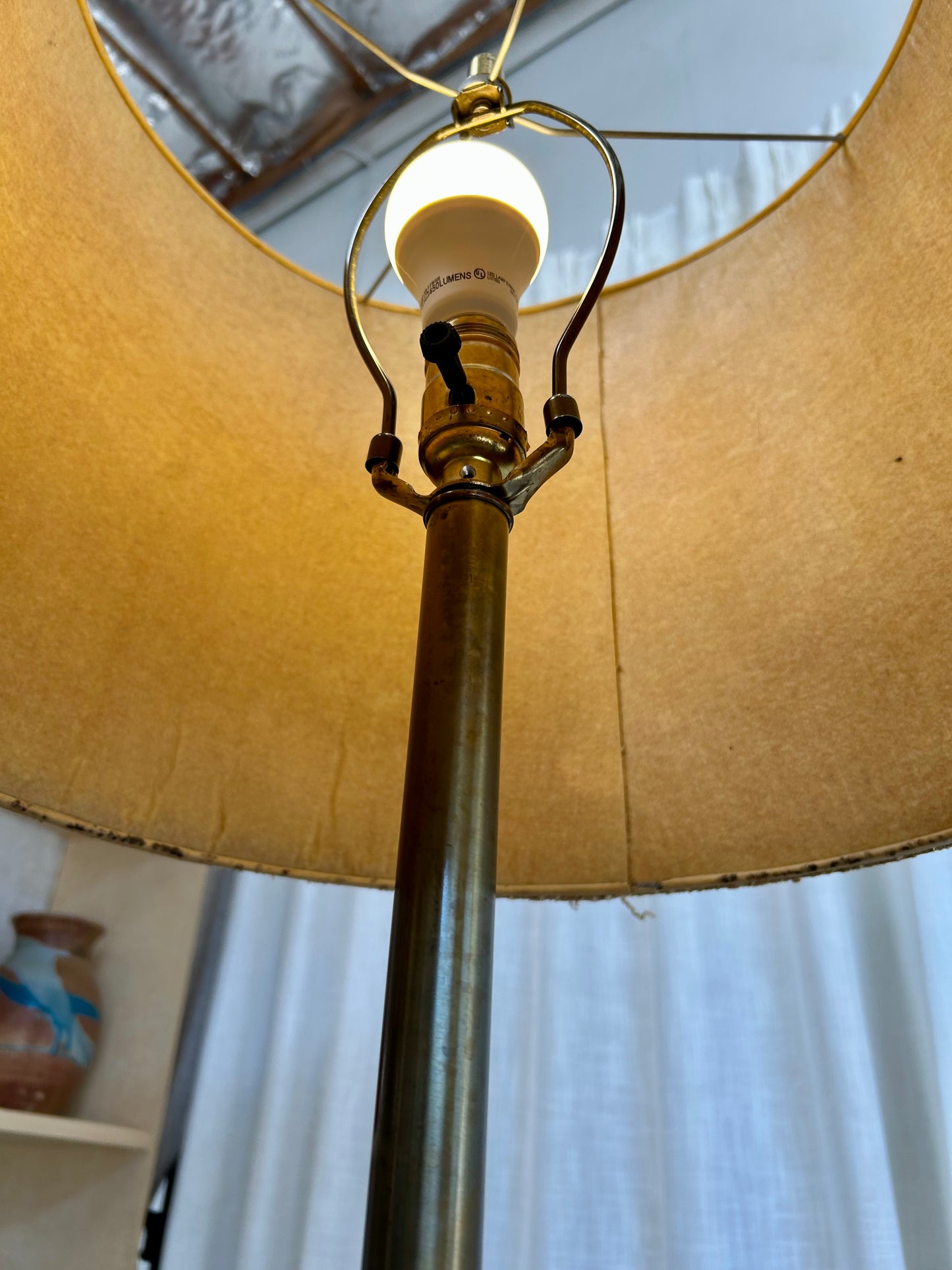 Mid Century Modern Floor Lamp w/ Side Table, Circa 1960’s