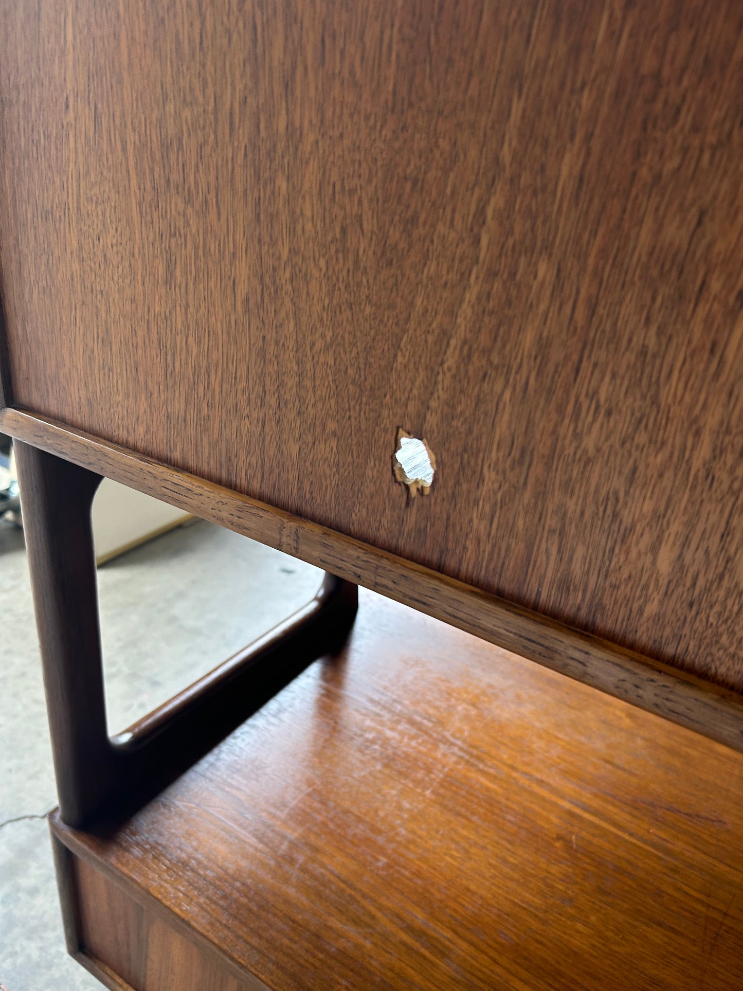Vintage Midcentury Walnut Secretary Desk Bookcase by Saginaw Furniture, Circa 1960s