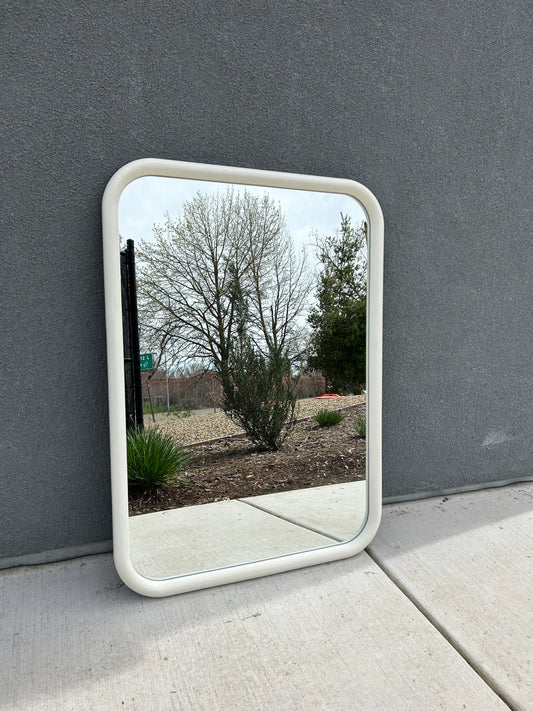 Large Cream Breuner’s Wall Mirror, Circa 1980s
