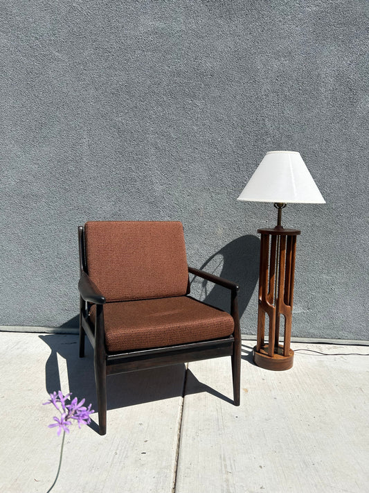 Mid Century Modern Walnut Lounge Chair, Circa 1960s