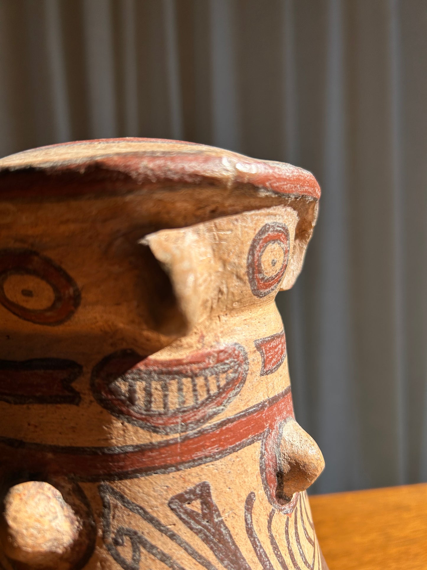 La Peña Ceramica Panamanian Facial Figure Art Vase