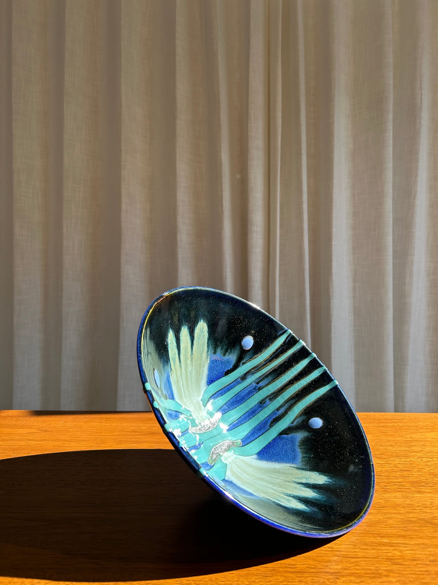 Hand Decorated Studio Pottery Bowl by Matthew Patton, Signed