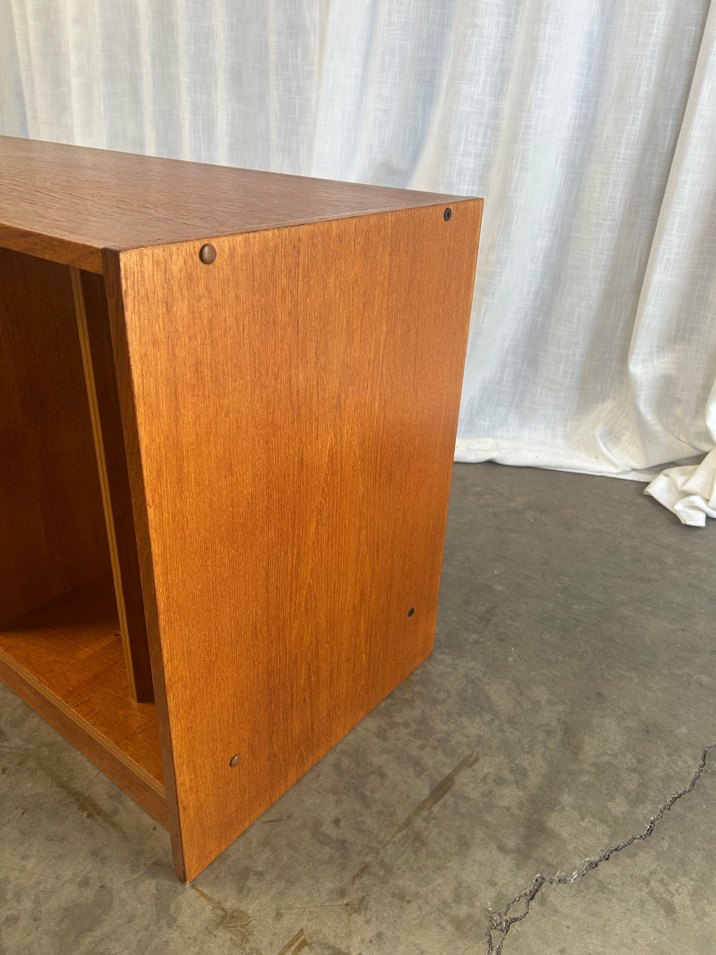 Mid-Century Teak Record Console Cabinet