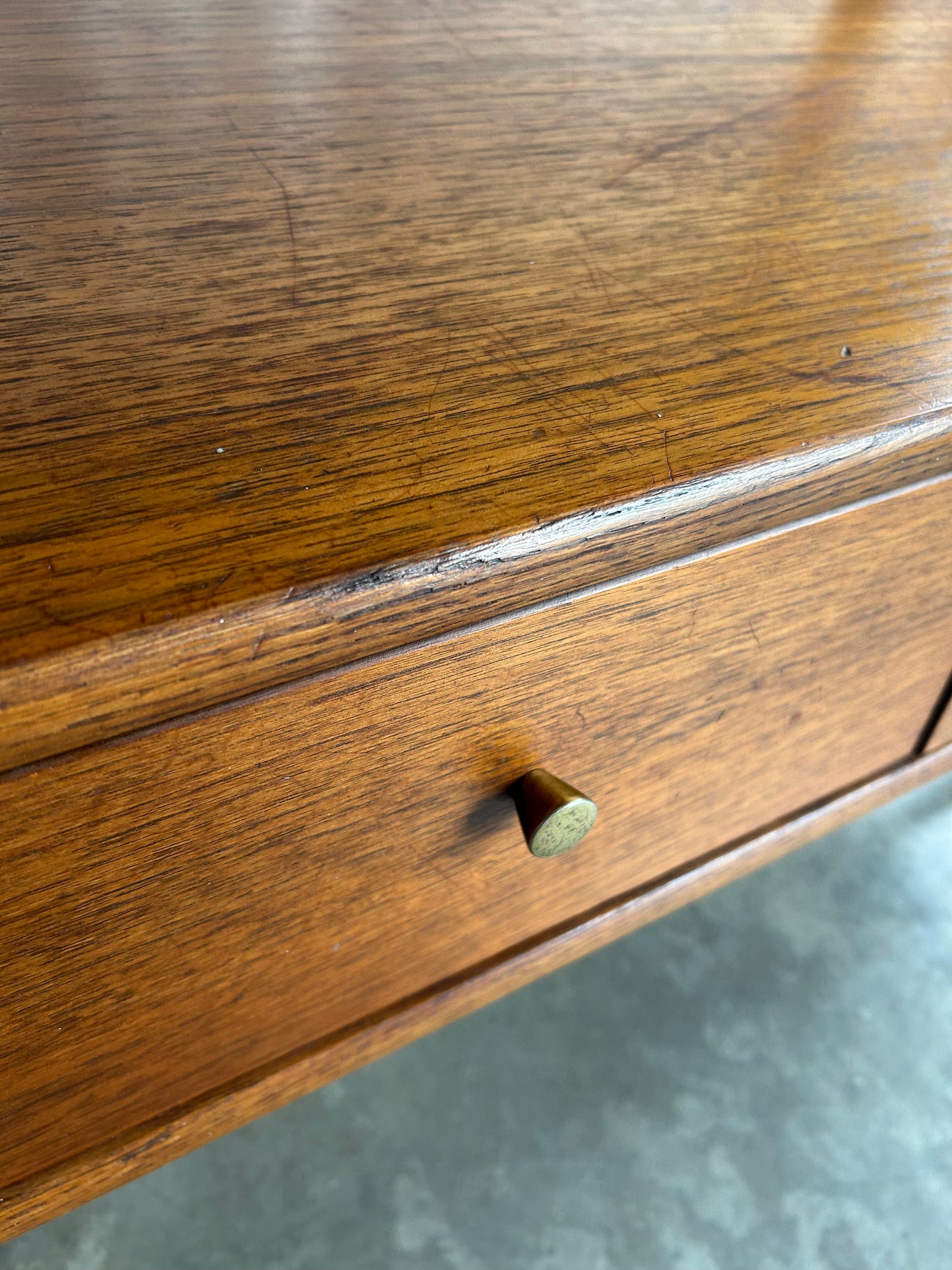 Vintage Midcentury Walnut Secretary Desk Bookcase by Saginaw Furniture, Circa 1960s