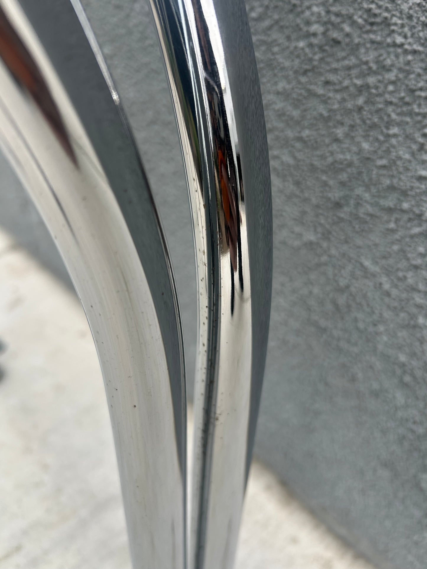 Pair of Bauhaus Style Arched Tubular Chrome Side Tables, Circa 1970s