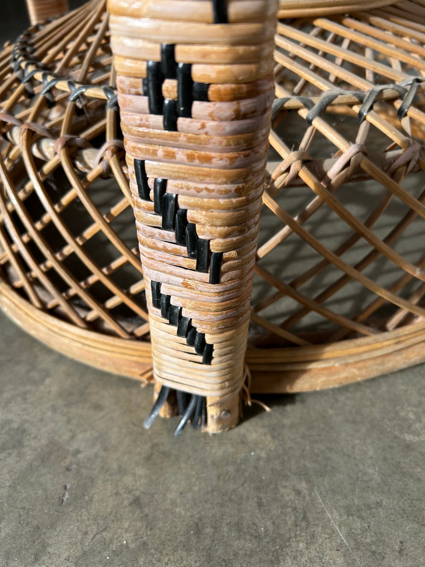 Vintage Emmanuelle Wicker Rattan Peacock Chair