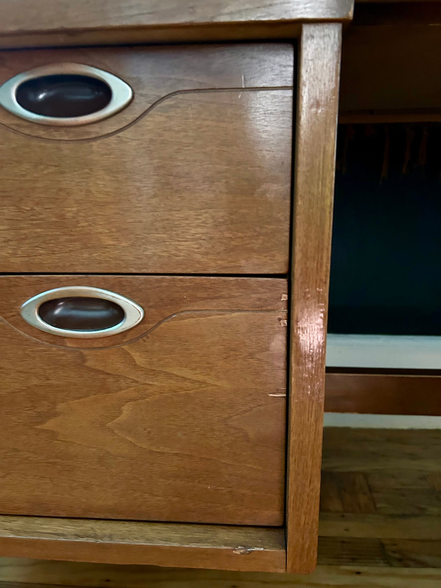 Mid-Century Modern Walnut Writing Desk by Mainline