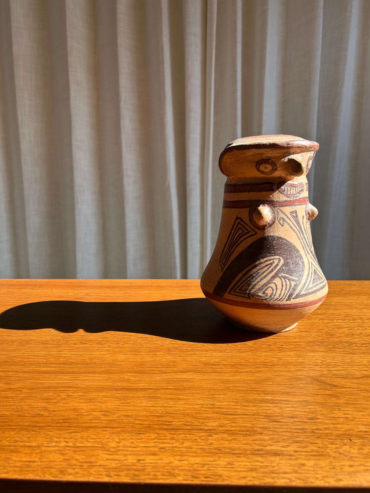La Peña Ceramica Panamanian Facial Figure Art Vase