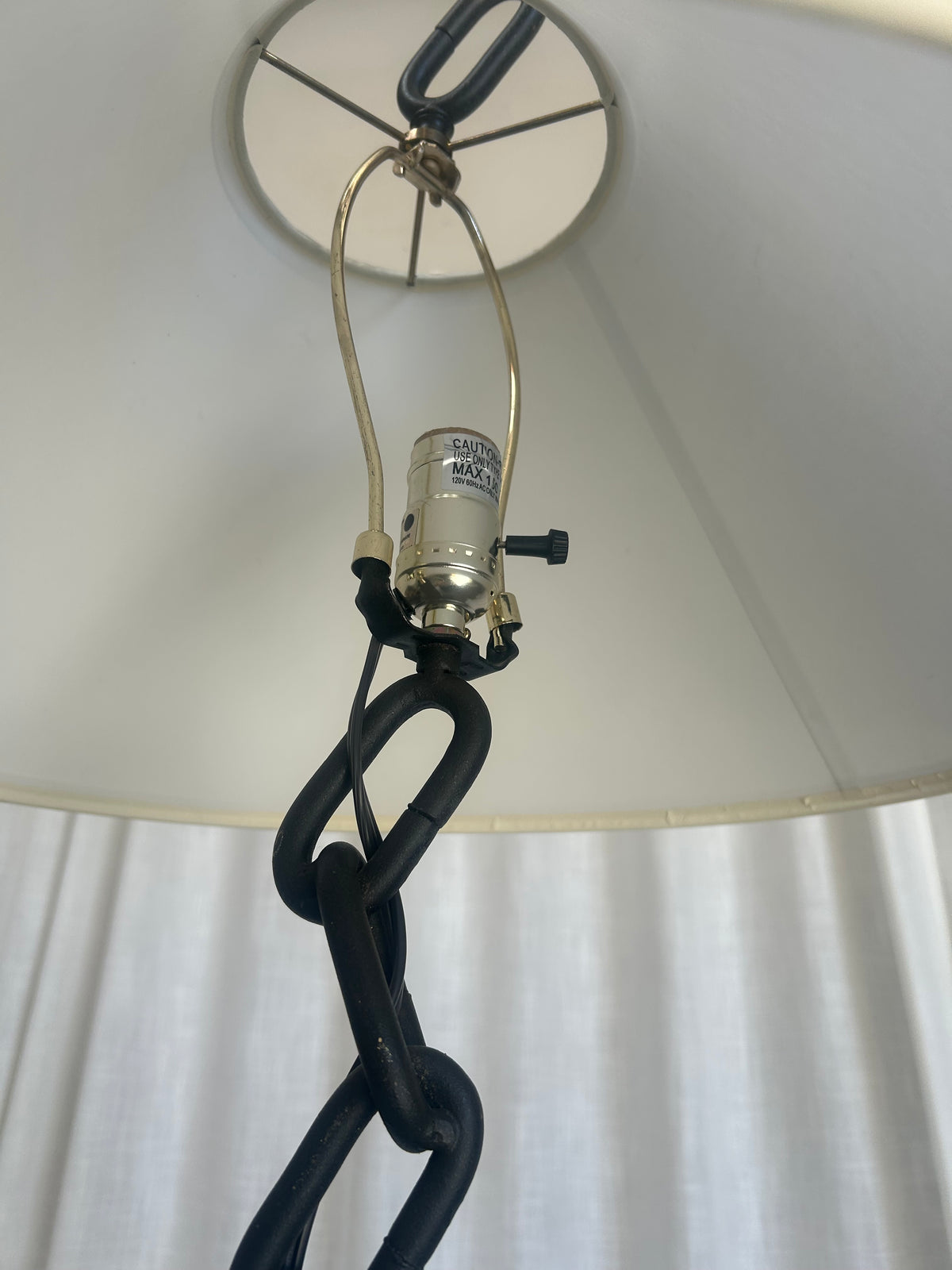 Brutalist Sculptural Chain Link Floor Lamp