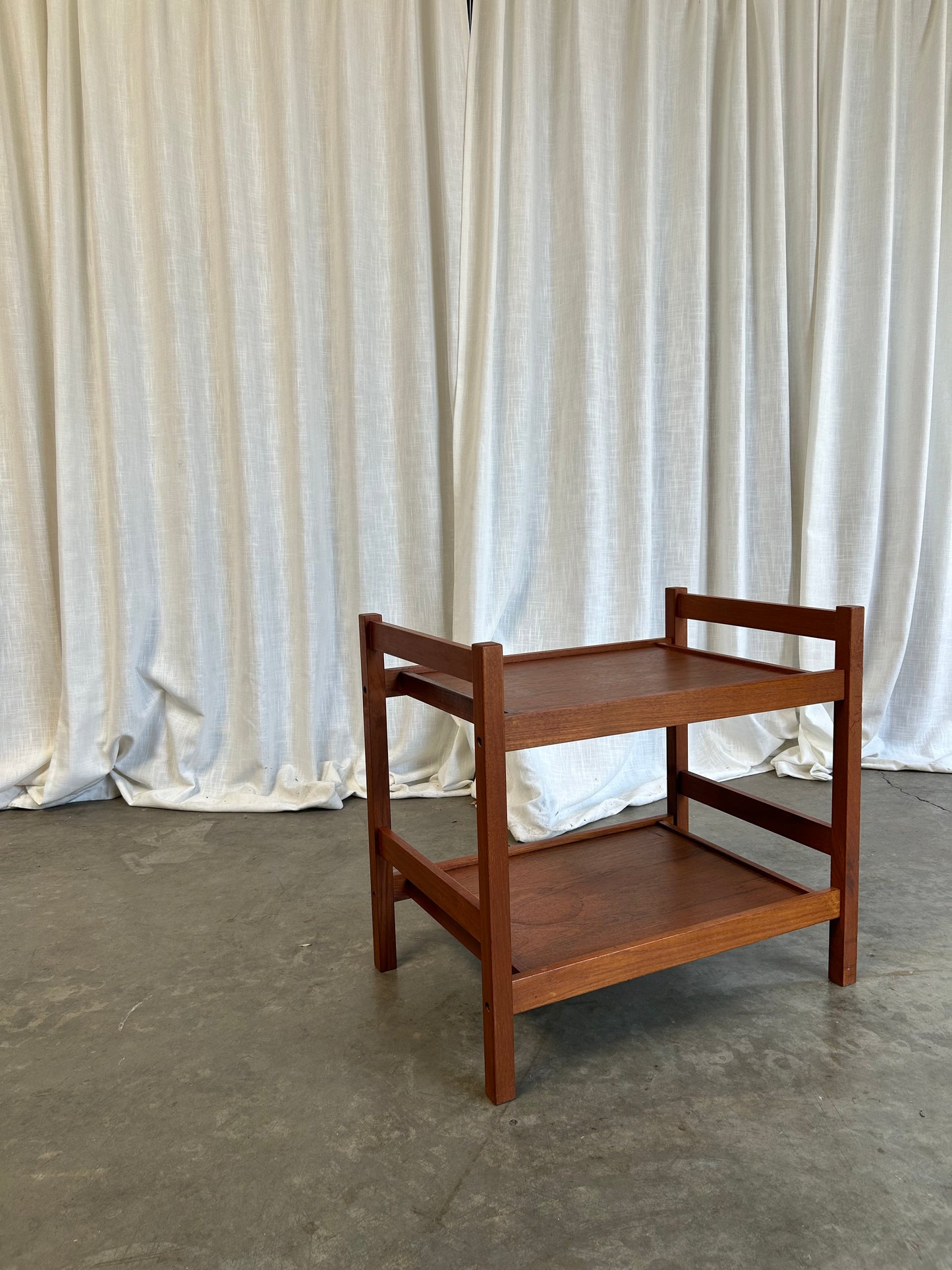 Teak Side Table Beverage Cart on Castors, Circa 1970s