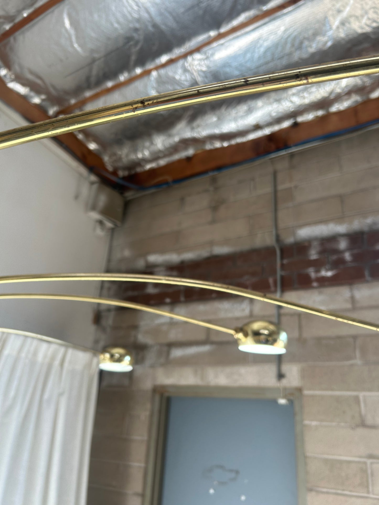 Mid Century Modern Brass 5-Arm Dimmer Spider Floor Lamp