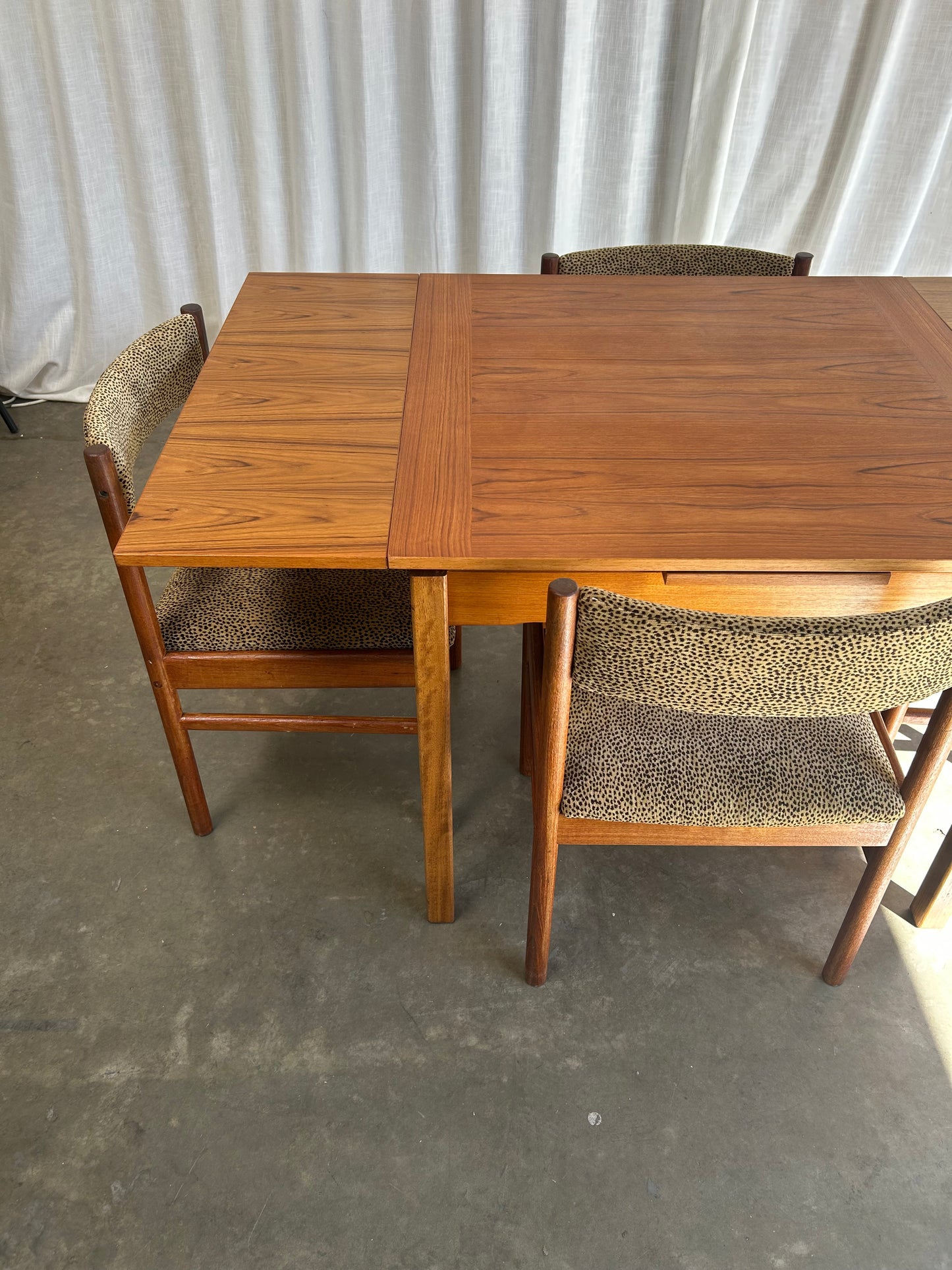 Vintage Danish Teak Extendable Dining Table