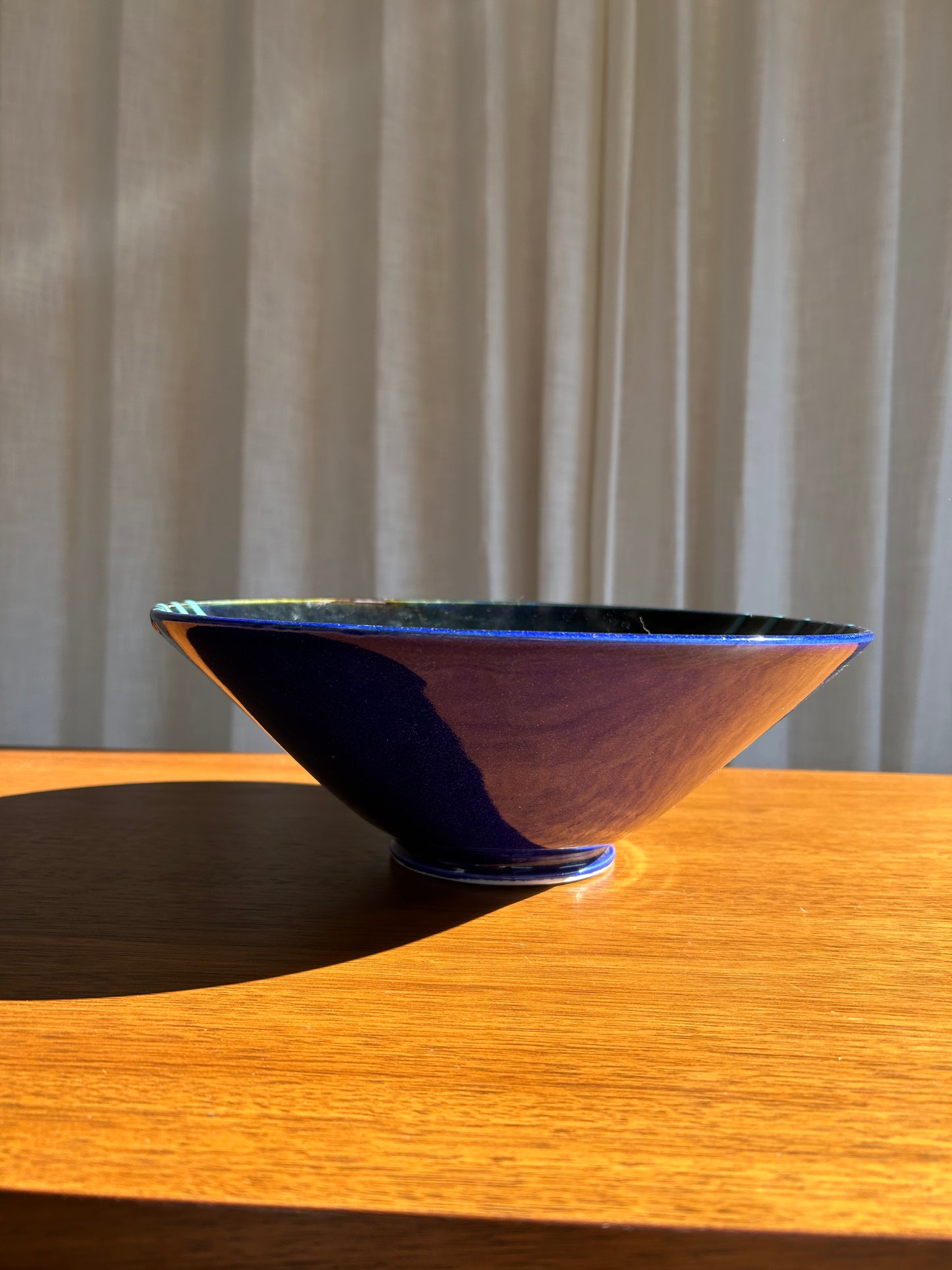 Hand Decorated Studio Pottery Bowl by Matthew Patton, Signed