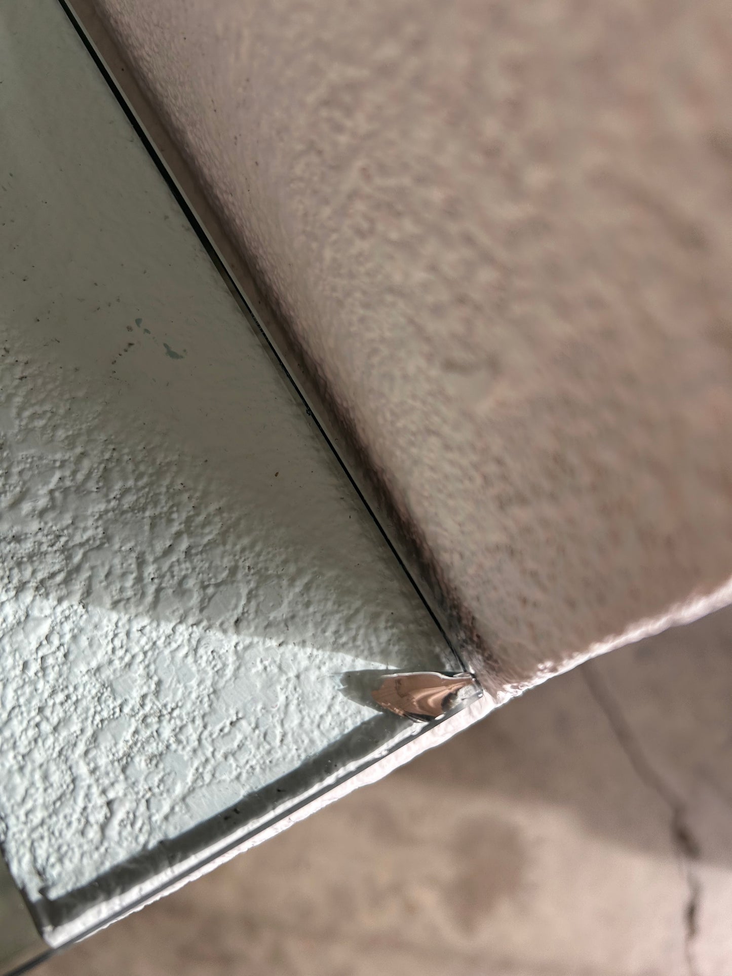 Postmodern Plaster and Glass Stair Shelf Unit, Circa 1980s