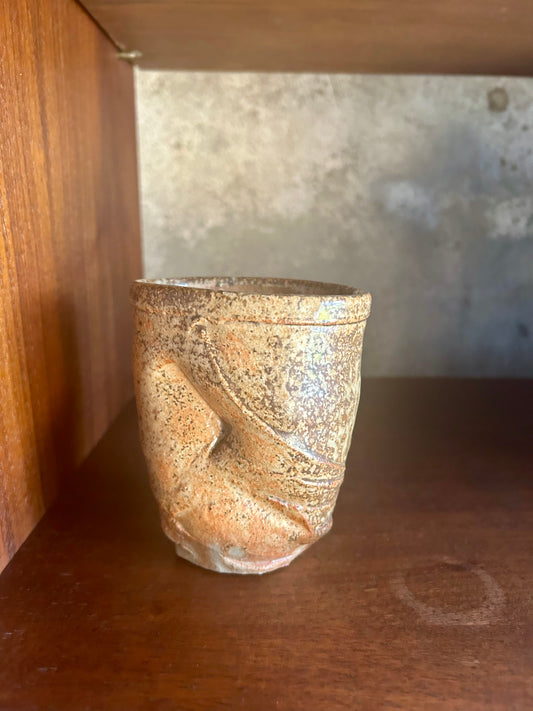 Small Abstract Brown/Oatmeal/Rust Handmade Ceramic Vase