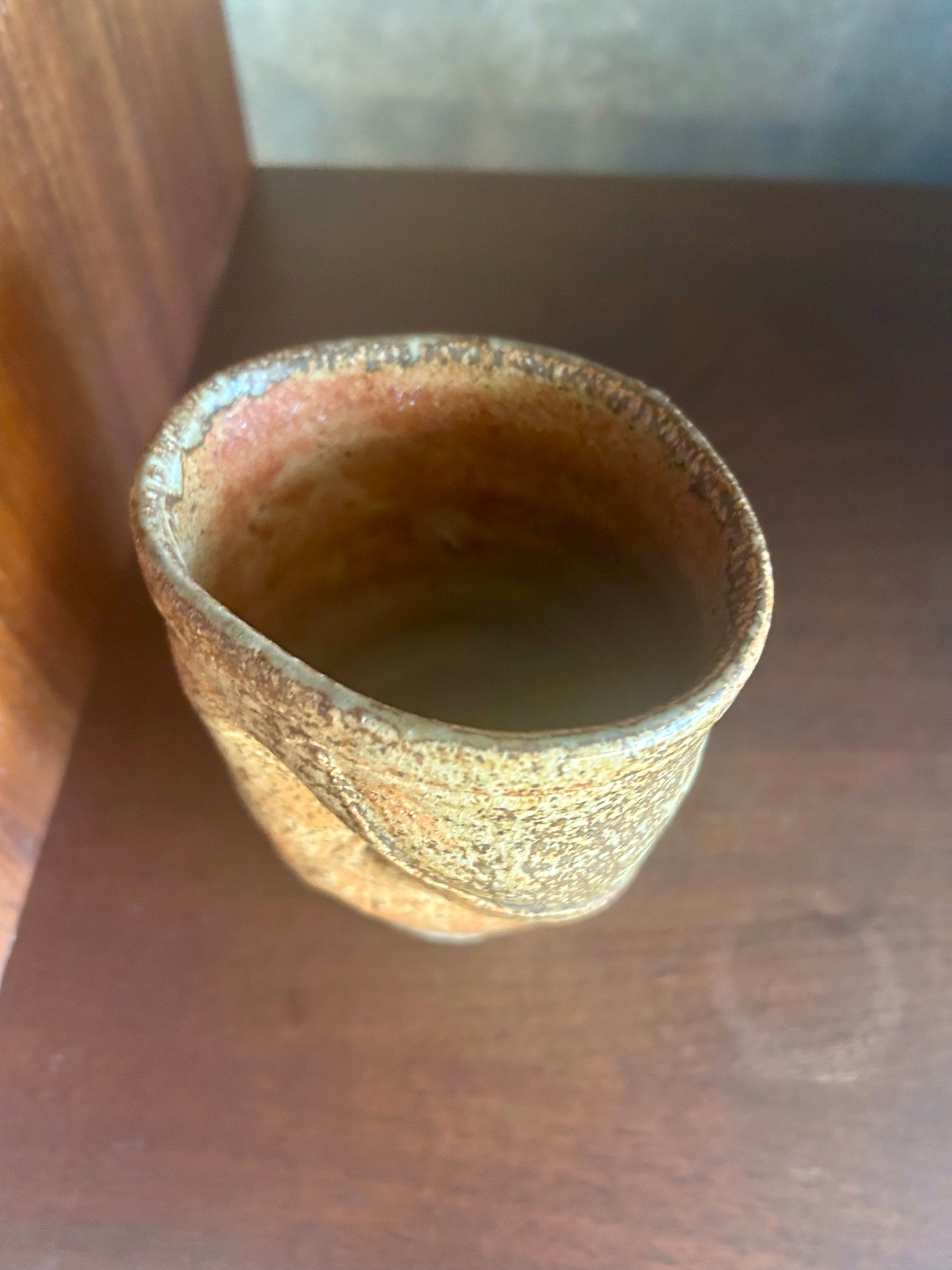 Small Abstract Brown/Oatmeal/Rust Handmade Ceramic Vase