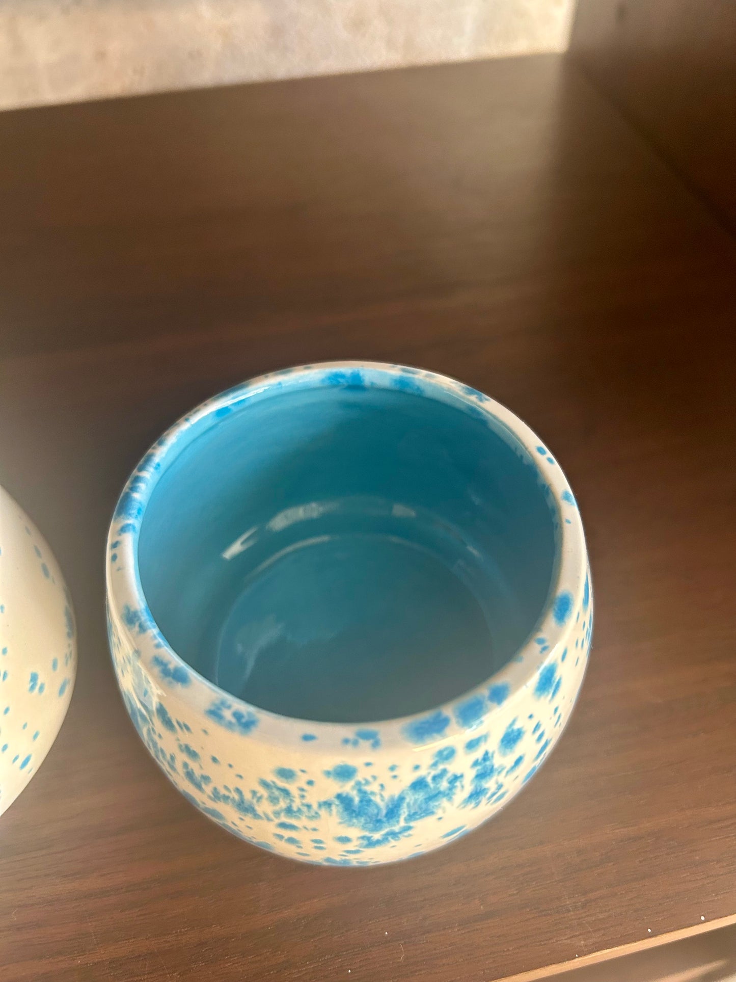 1990's Handmade Splattered Pottery Set