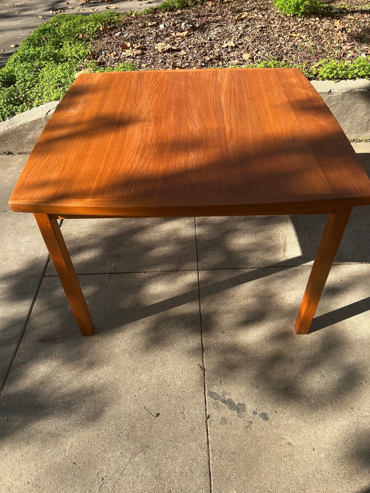 Mid Century Danish Modern D-Scan Teak Expandable Dining Table